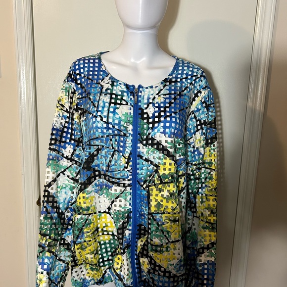 Women’s Multicolored Mesh Jacket - Picture 2 of 10